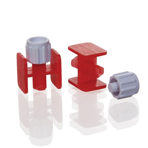 Baxa Rapidfill Connector Luer Lock-To-Luer Lock Red With Cap (Single)